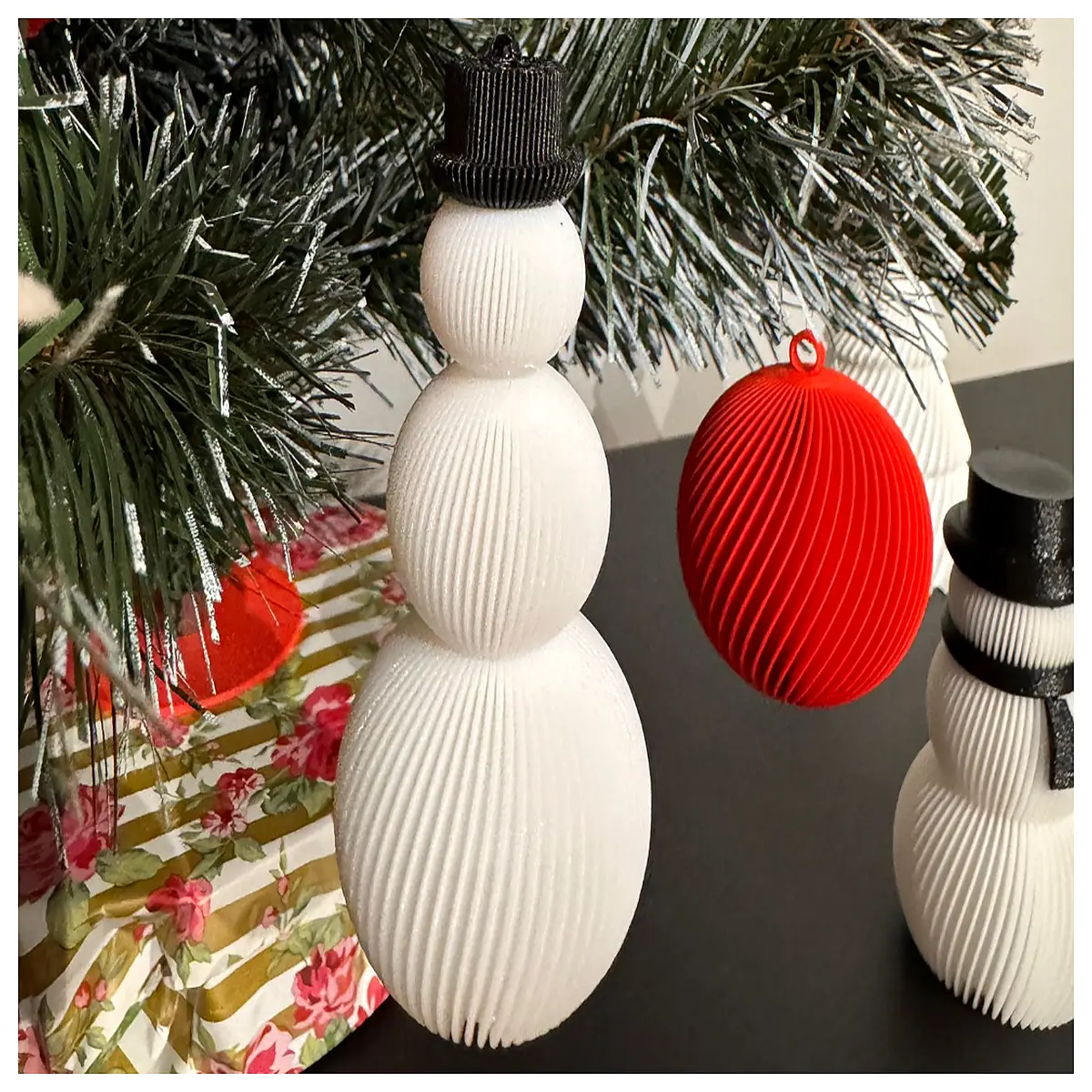 snowman christmas bauble ornament hanging tree decoration holiday gift