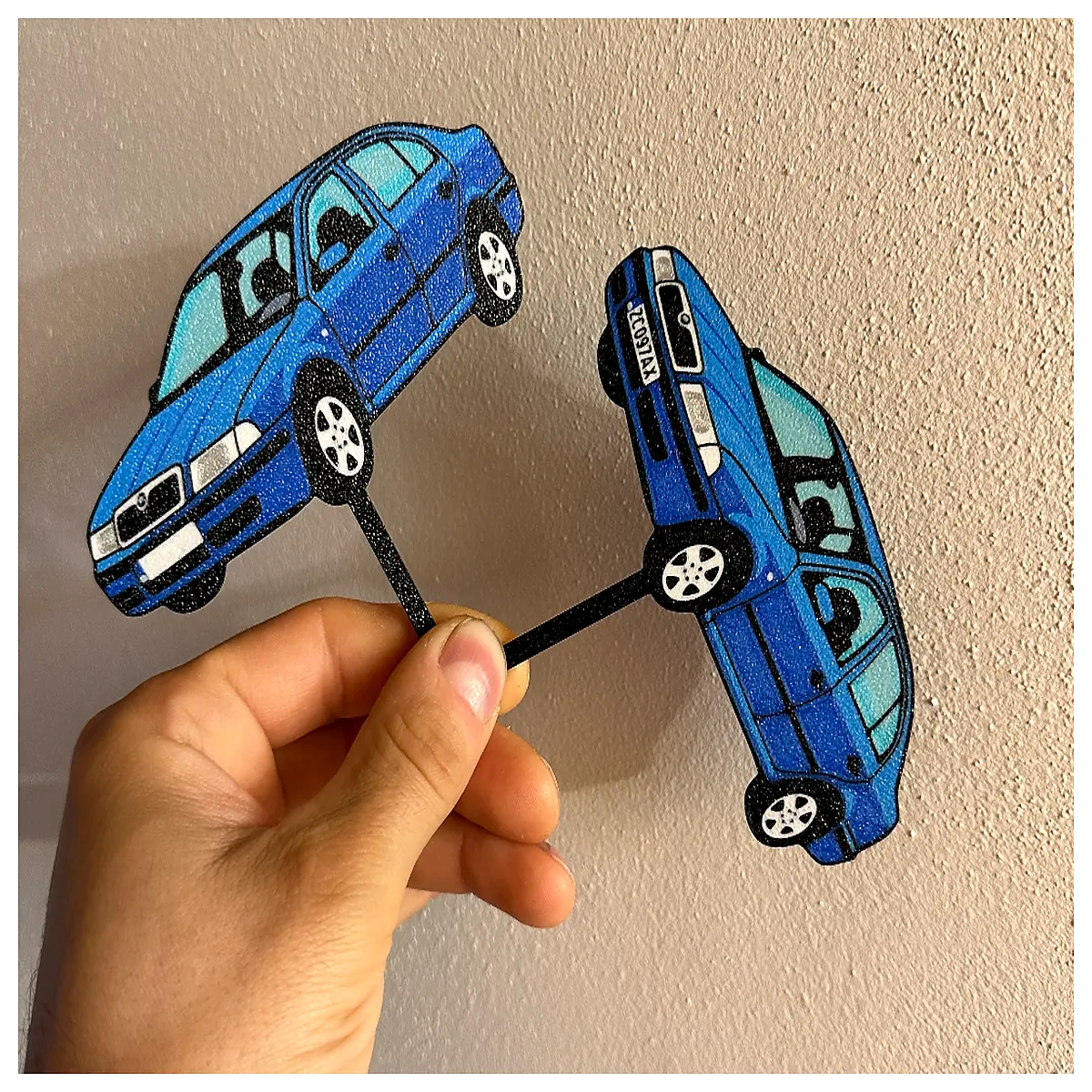 octavia car cake topper automotive theme birthday party decorations metal cupcake picks for dad gifts