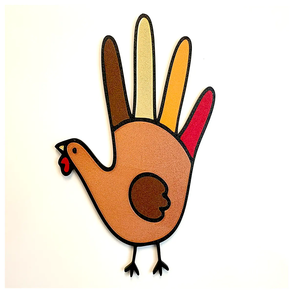 thanksgiving turkey handprint craft kids diy art project fall decor keepsake