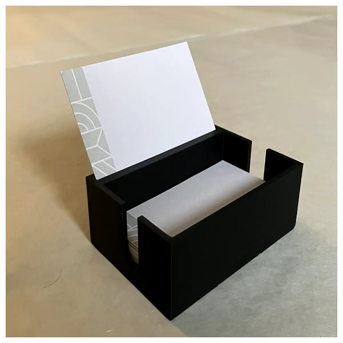 business card holder and acrylic desk organizer with slot nameplate for office reception