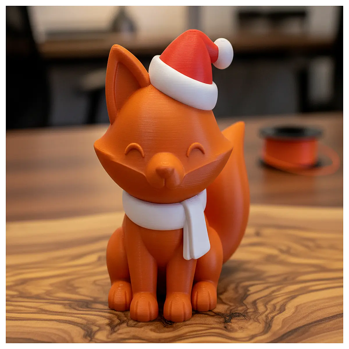 christmas fox plush toy holiday decor kids