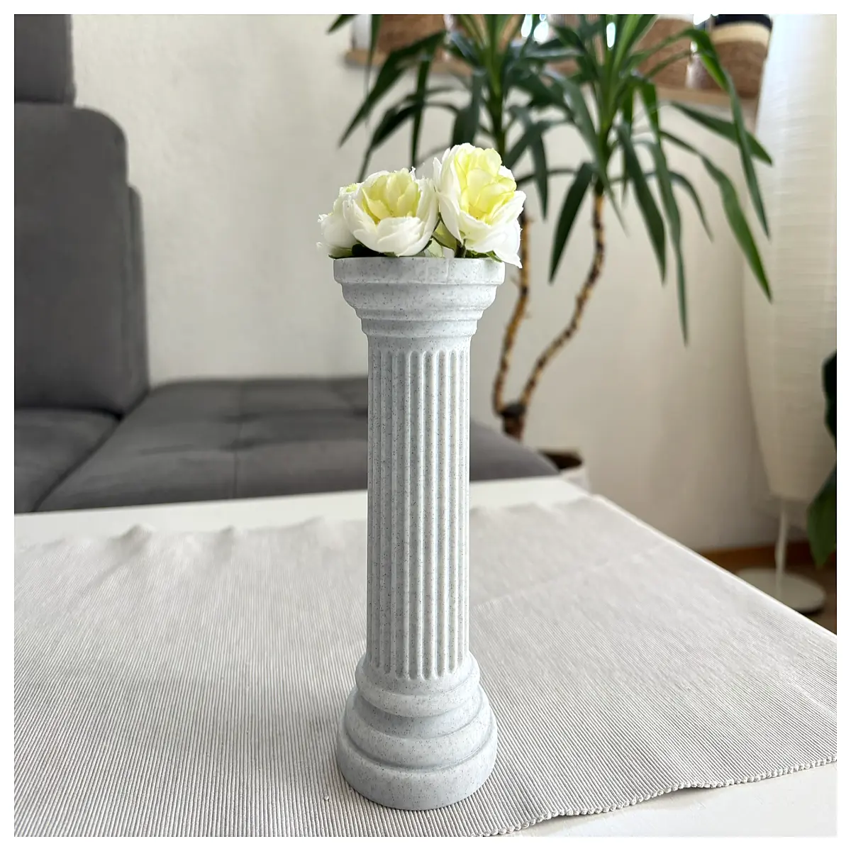 roman temple column decor faux stone pillar statue for garden patio classical architecture prop wall ornament