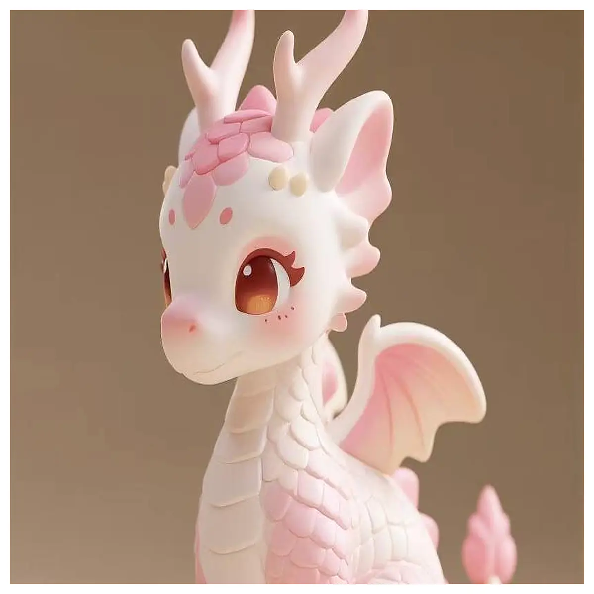 cute pink baby dragon plush toy with antlers soft stuffed animal for kids bedroom decor