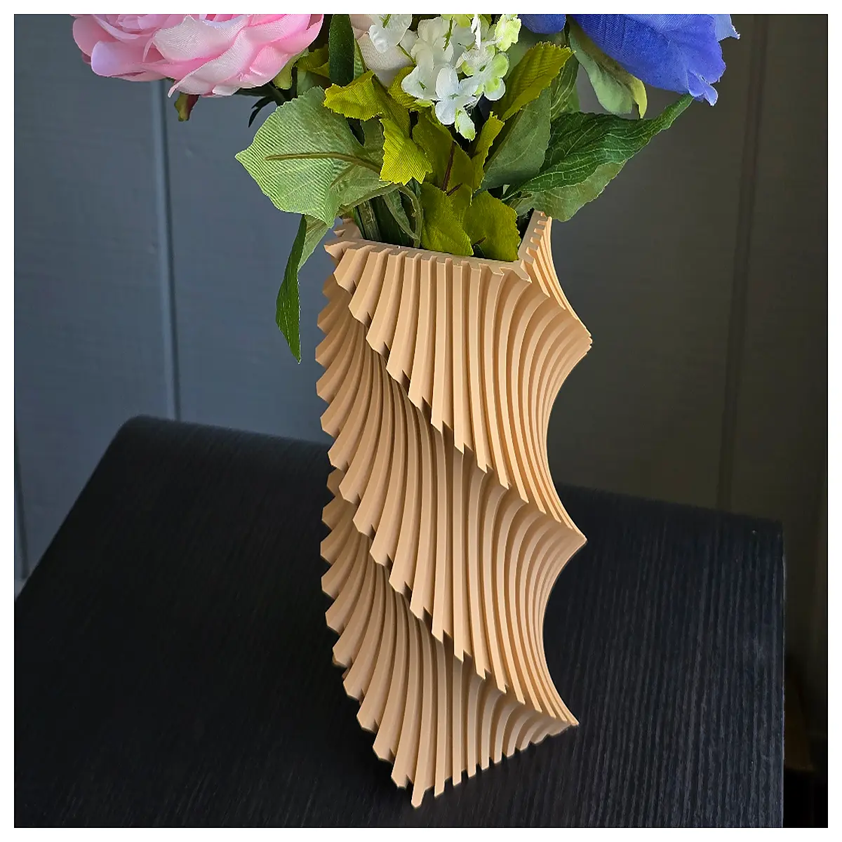 modern abstract twisted vase for home decor contemporary art sculpture centerpiece minimalist glass ceramic flower holder