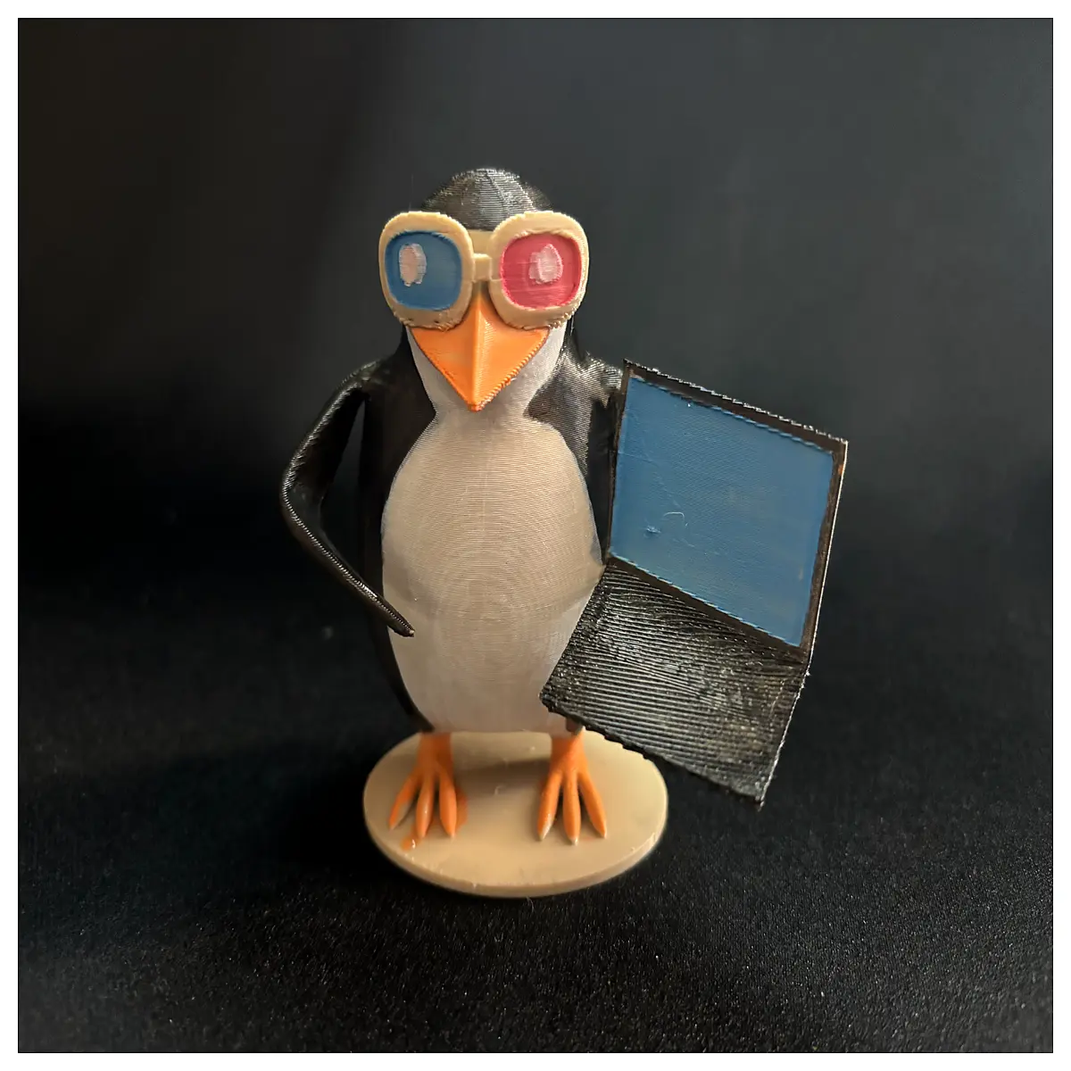 nerd geek aesthetic penguin plush toy funny office desk decoration tech lover programmers