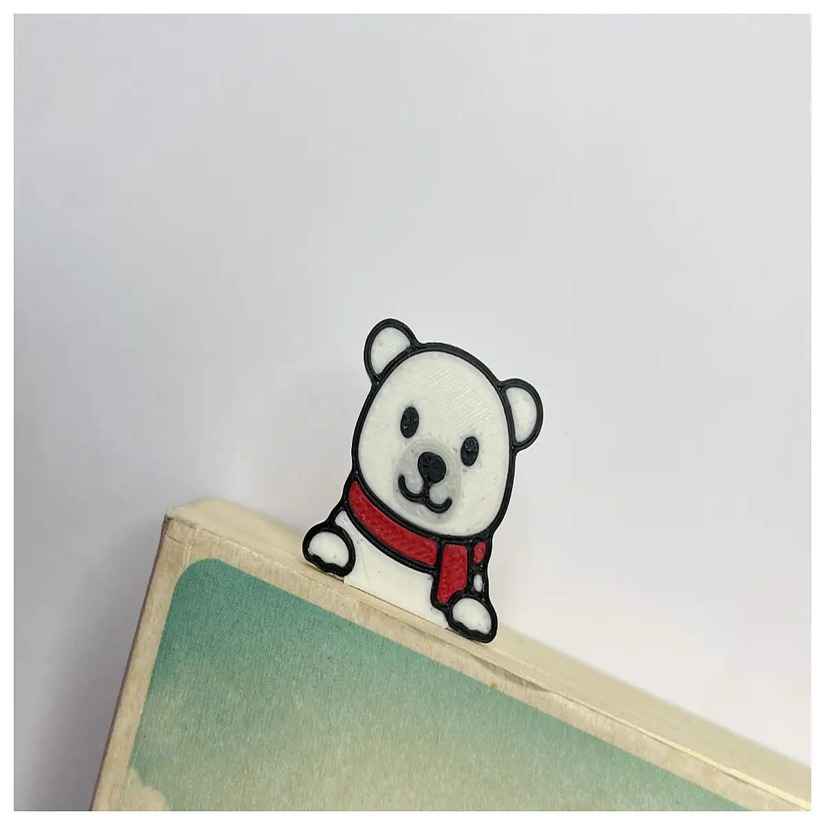 cute polar bear bookmark soft touch reading accessory book lovers cozy aesthetic stationery