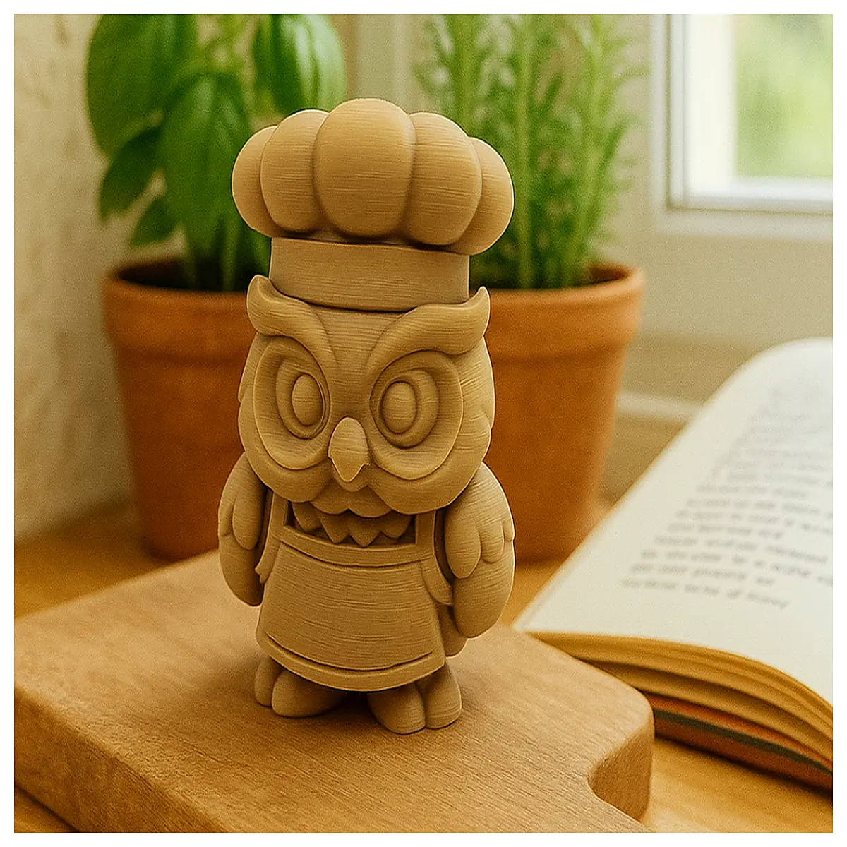 owl chef midnight bakery plush toy night owl baker stuffed animal cute owl pastry cook doll for bedroom decor