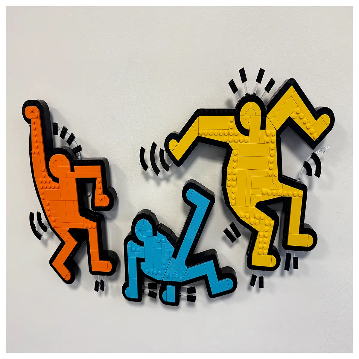 keith haring dancing man wall mount bracket holder for art