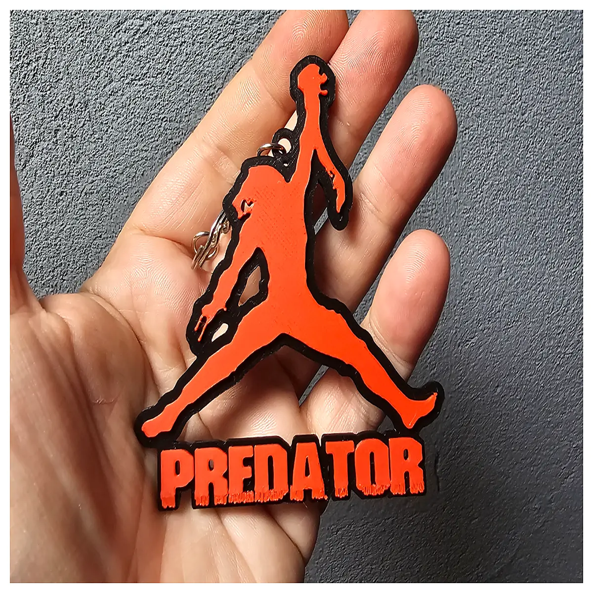tactical predator keychain with flashlight duty metal dog tag for men survival gear edc accessories