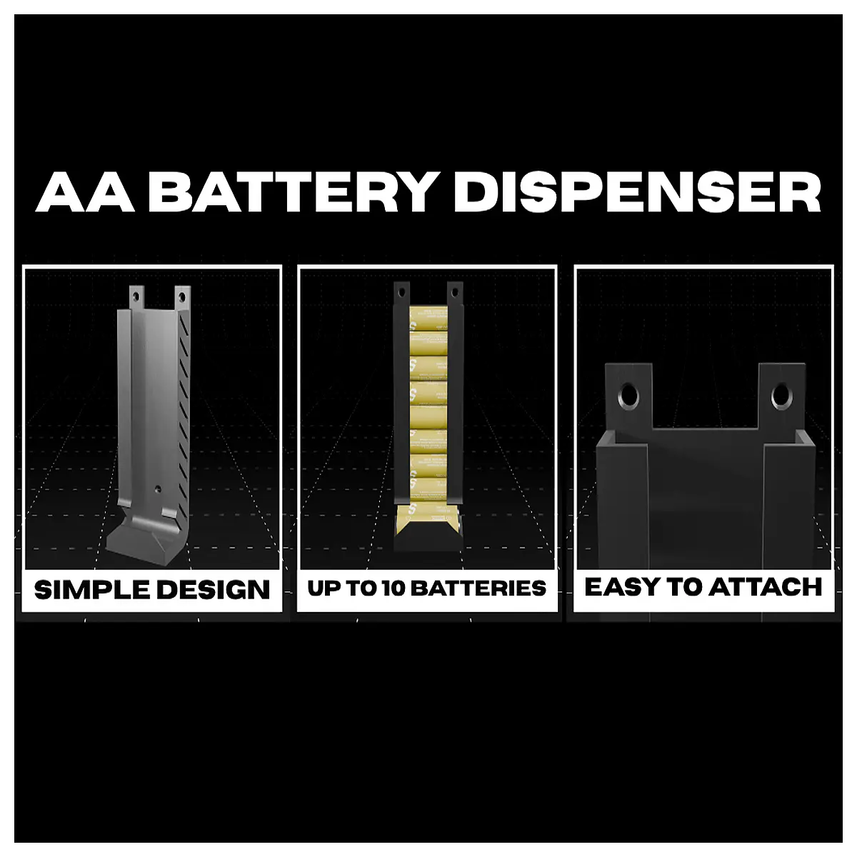 aa battery organizer case compact storage box for household electronics sorting tray holder