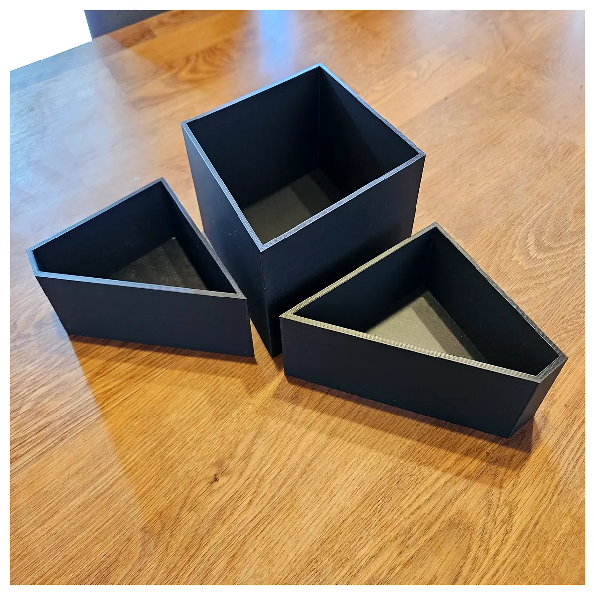 triangle storage box organizer for corner desk plastic makeup vanity container bathroom shelf bin