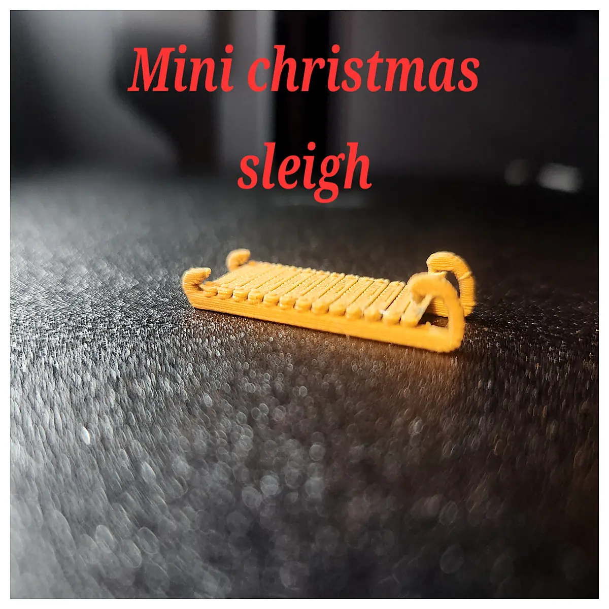miniature wooden christmas sled decoration holiday table centerpiece rustic winter village