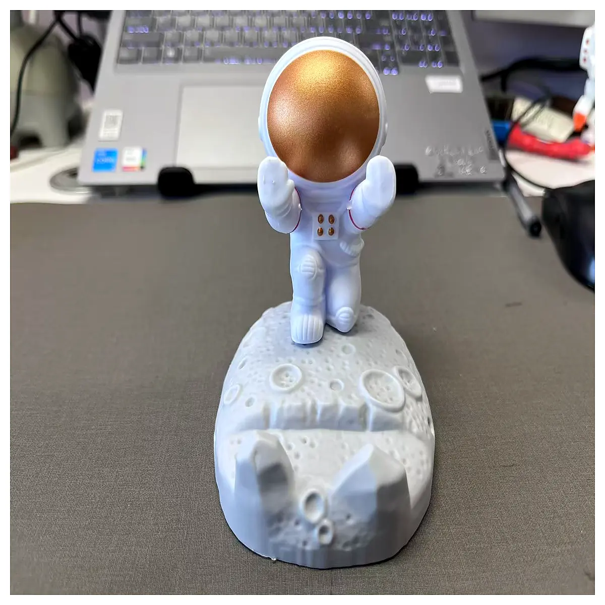 astronaut phone holder for desk space theme mobile device mount cute astronaut cell phone cradle for bedroom nightstand