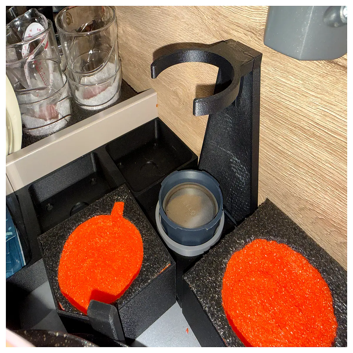 holder accessory for coffee brewing station