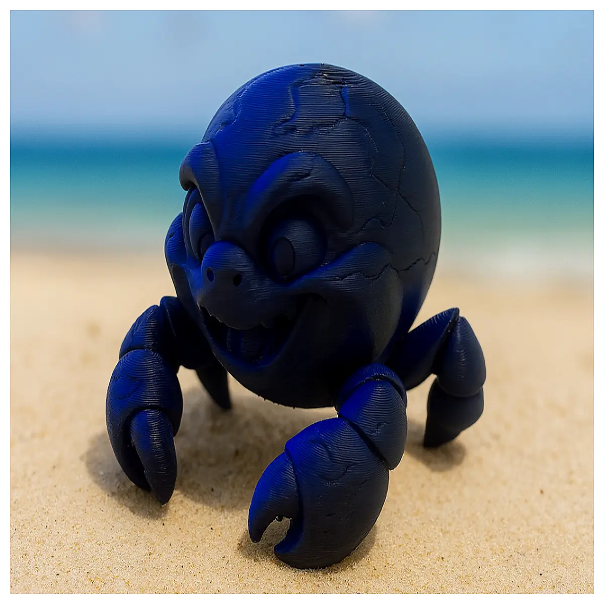 deep sea crab figure horror ocean creature collectible crustacean statue for shelf