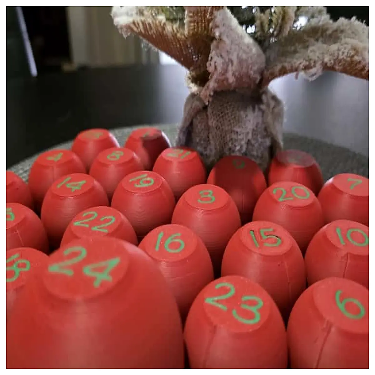 24 ball christmas advent calendar ornament countdown kids adults tree decoration holiday decor