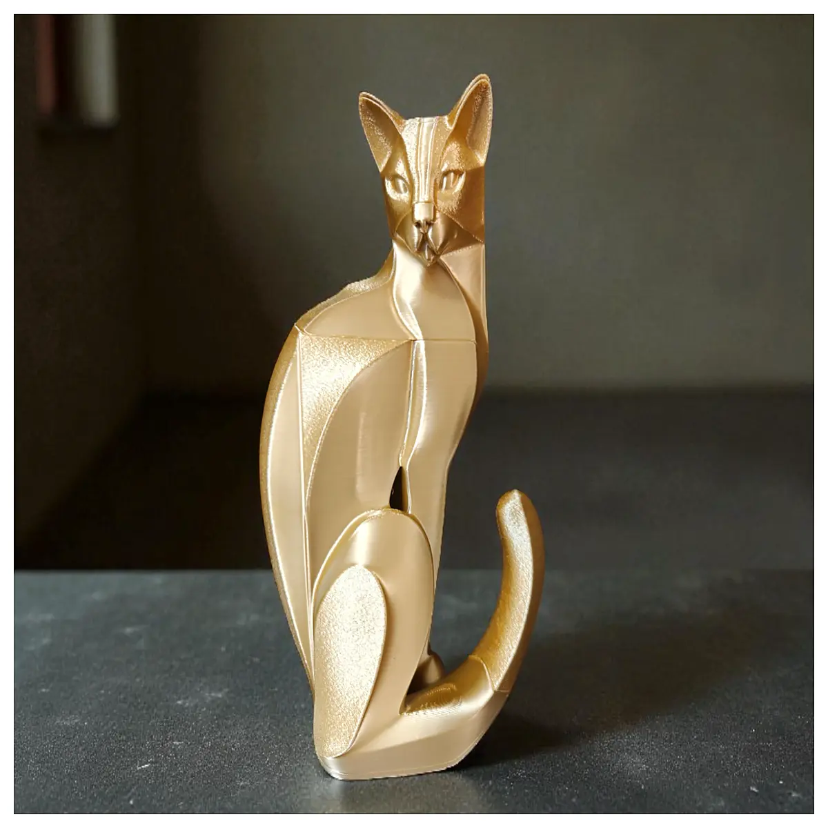 modern abstract geometric cat statue for home decor minimalist art sculpture living room shelf ornament