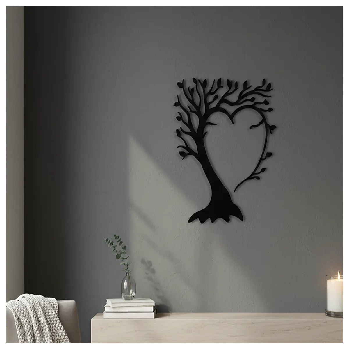 shaped wall hanging tree decor romantic bedroom accent piece love themed home decoration for valentine s day
