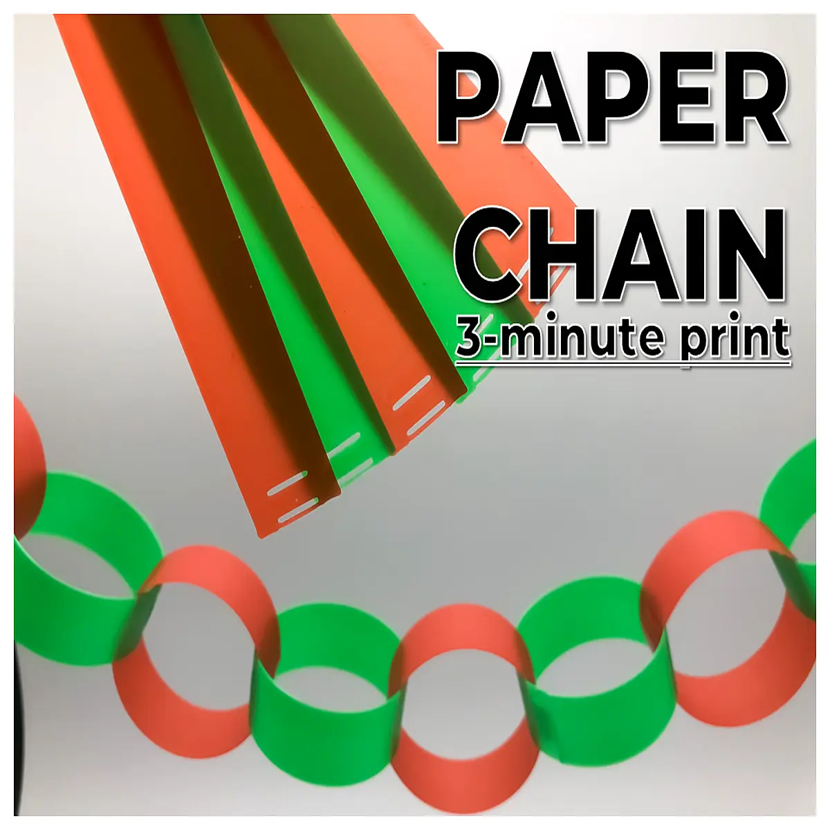 diy paper chain craft 3 minute quick print template easy kids activity