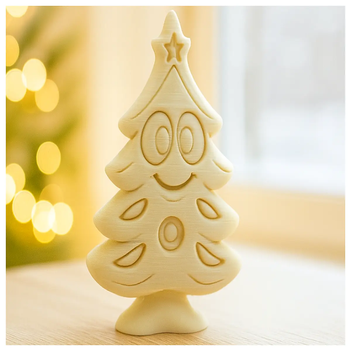 cute smiling star shaped christmas tree decoration for home holiday party decor