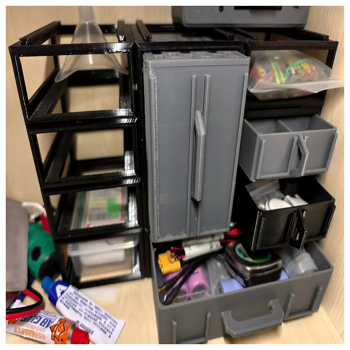plastic parts organizer bins with dividers for hardware screws nuts bolts workshop storage cabinet drawer inserts