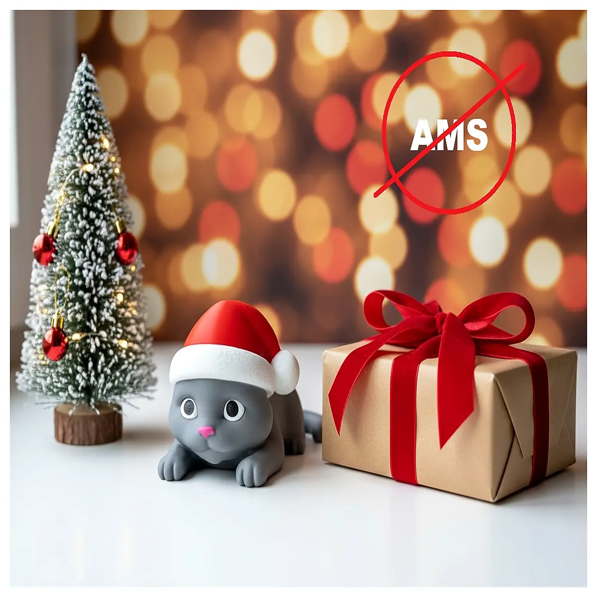 cute christmas kitten plush toy holiday decor kids