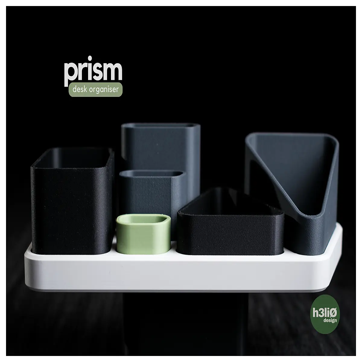 acrylic desk organizer with prism design clear storage bin for office supplies modern minimalist desktop tray