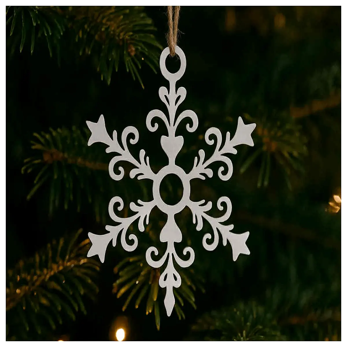 christmas snowflake decorations hanging for home window tree diy craft supplies