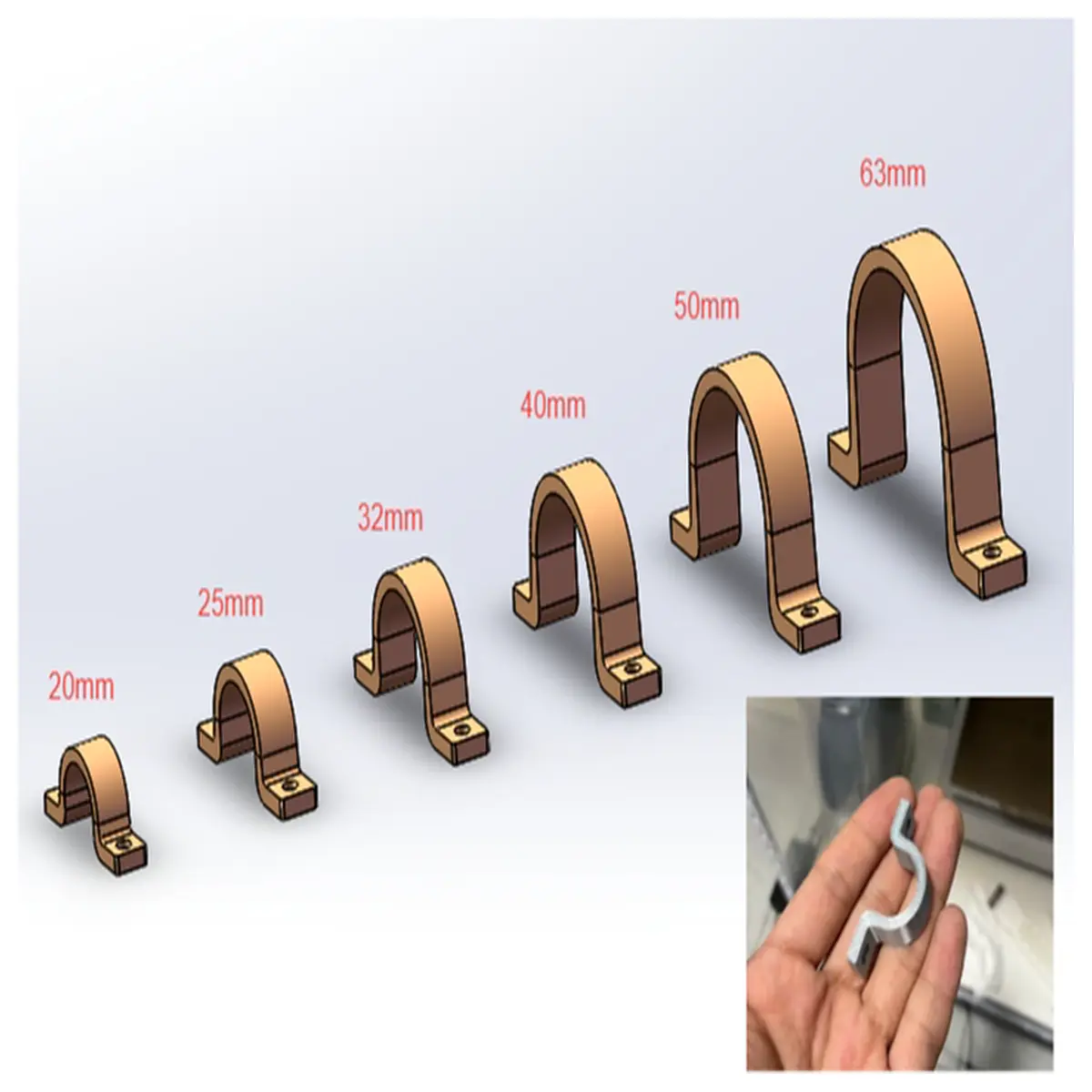 duty pvc pipe clamps for wall mounting adjustable u bolt pipe straps plastic conduit clips for electrical wiring and plumbing installation