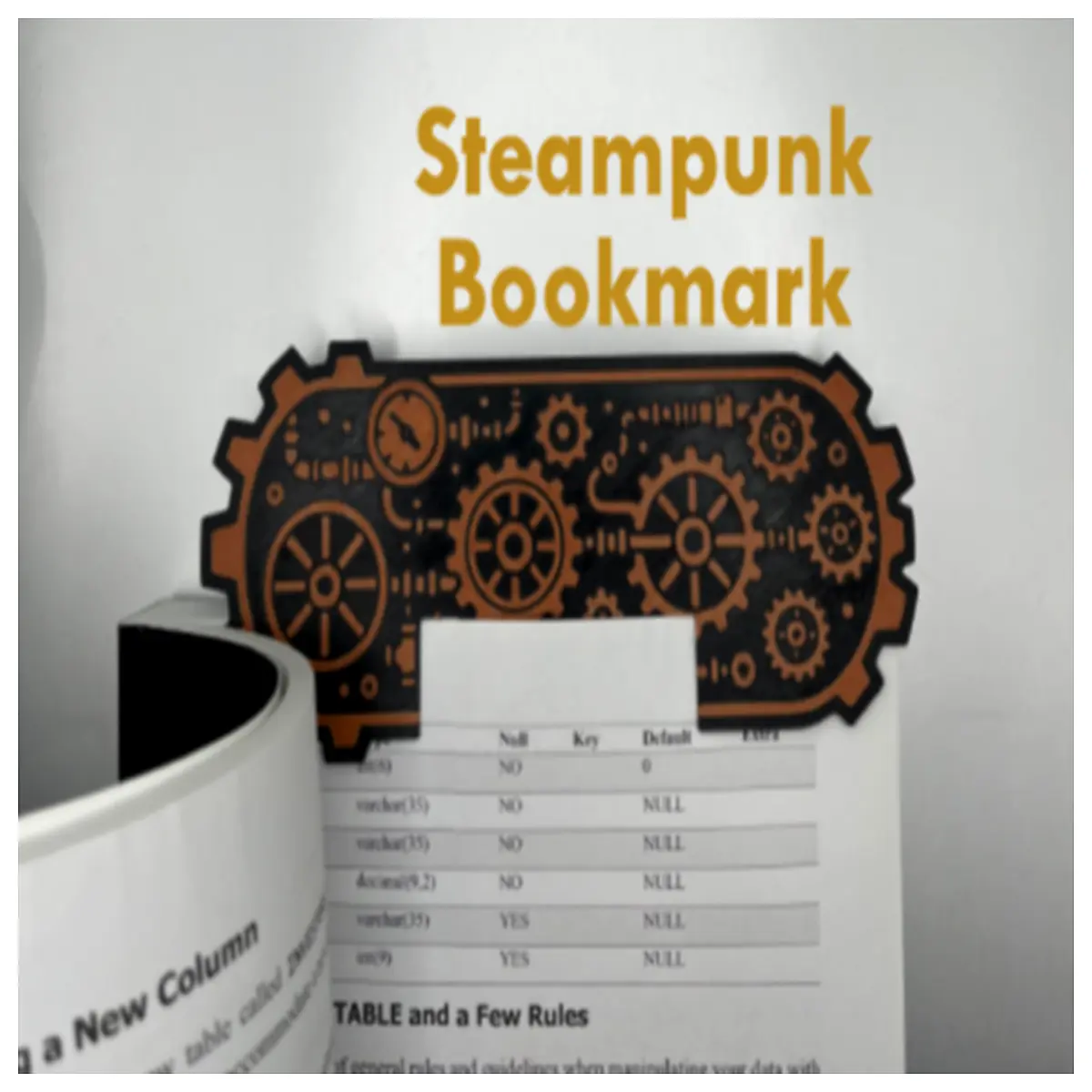 steampunk bookmark v2 brass gears clockwork aesthetic vintage library accessory for readers book lovers gift