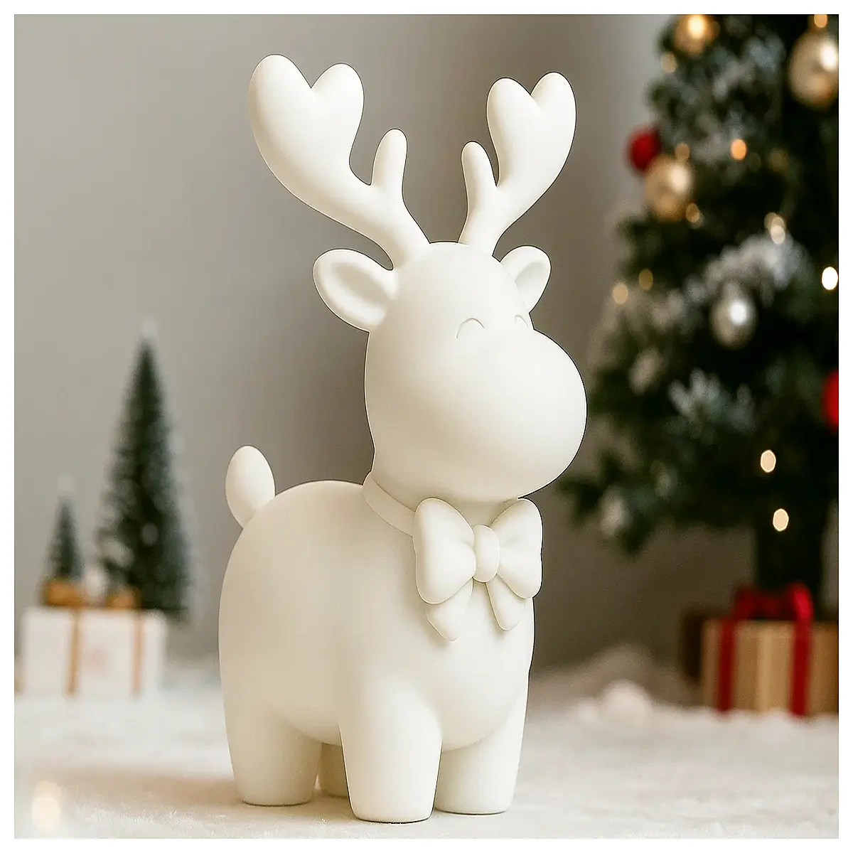 cute plush reindeer with fat holiday deer toy for kids