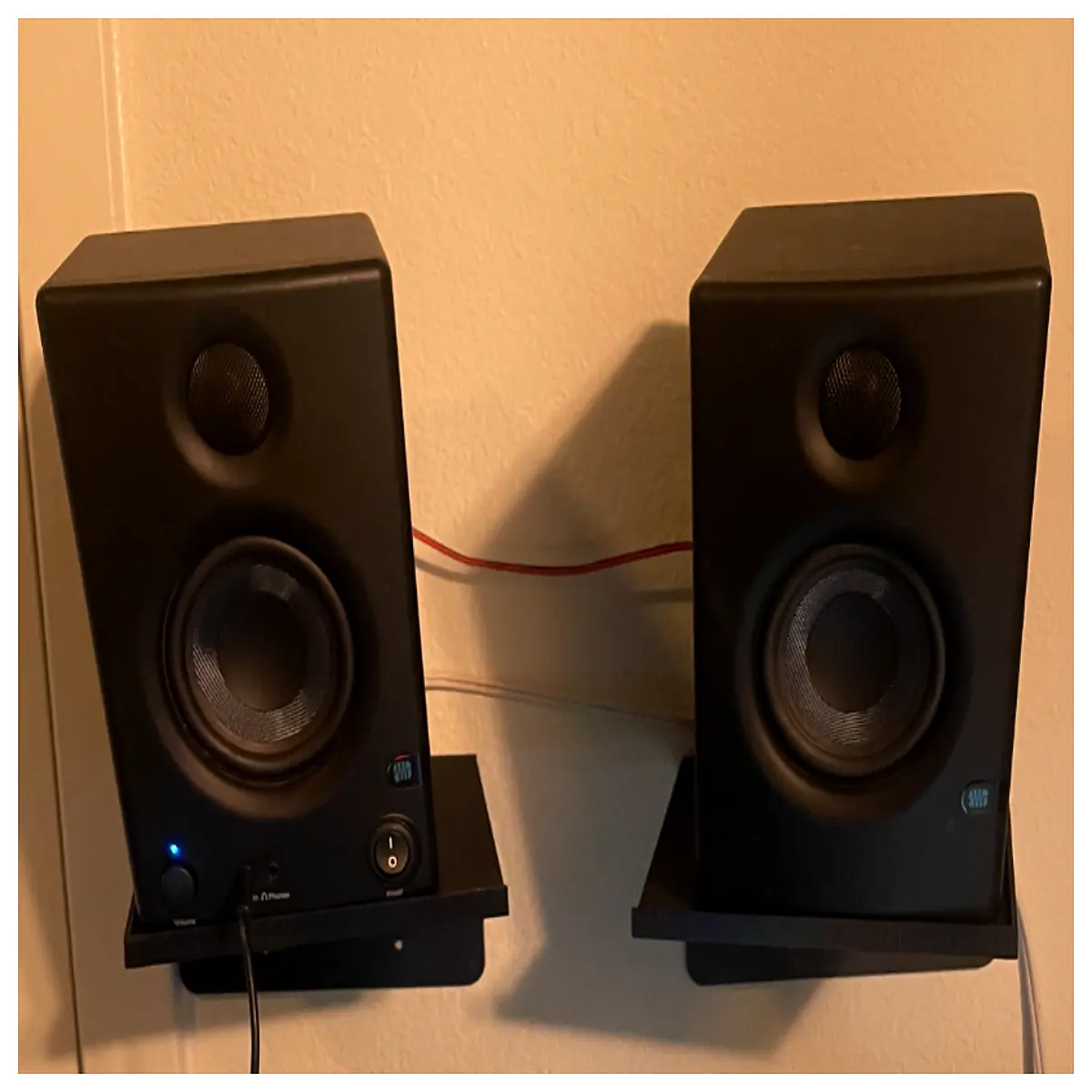 angled speaker shelf wall mount bracket for bookshelf audio