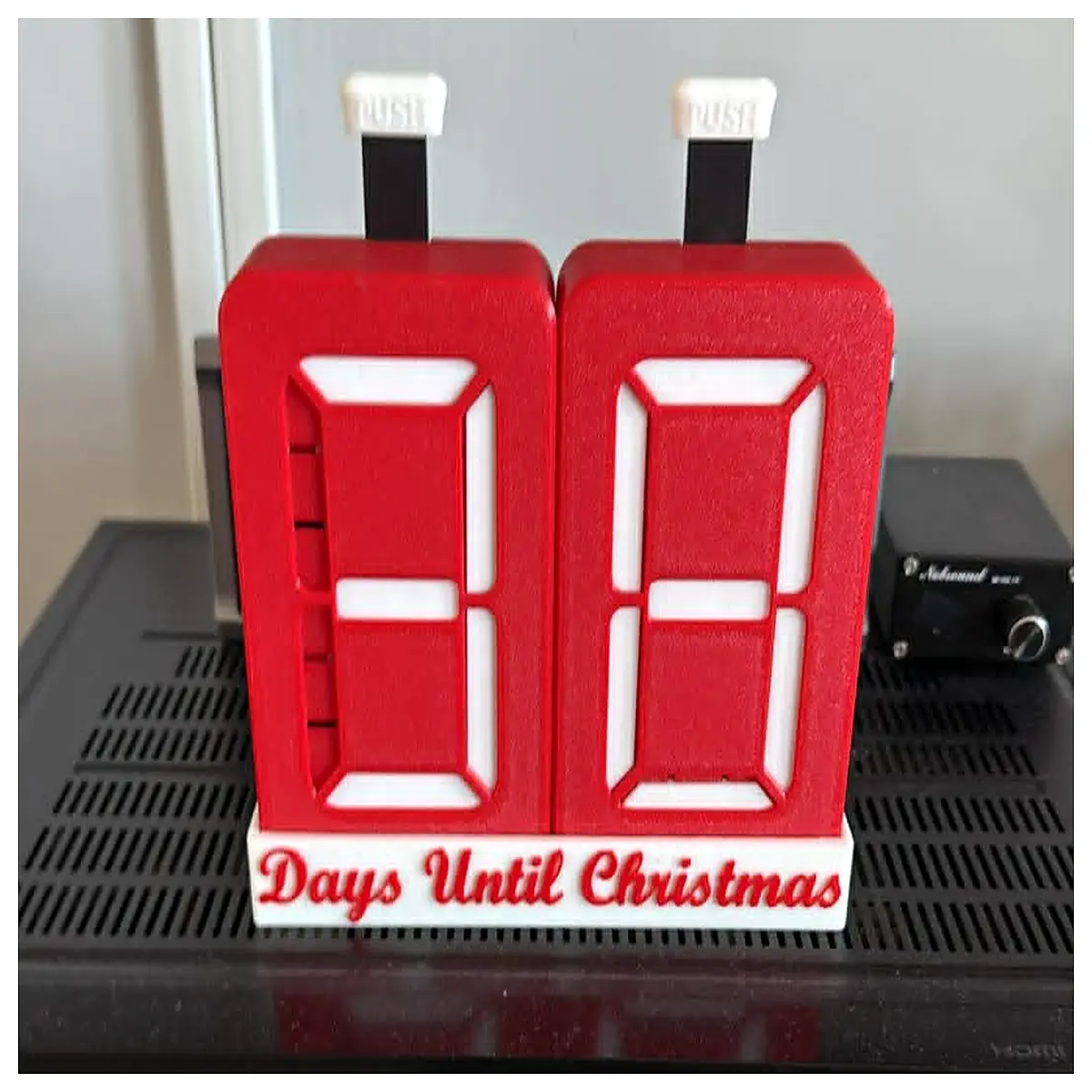 mechanical counter bracket christmas decoration holiday home office rustic vintage aesthetic prop
