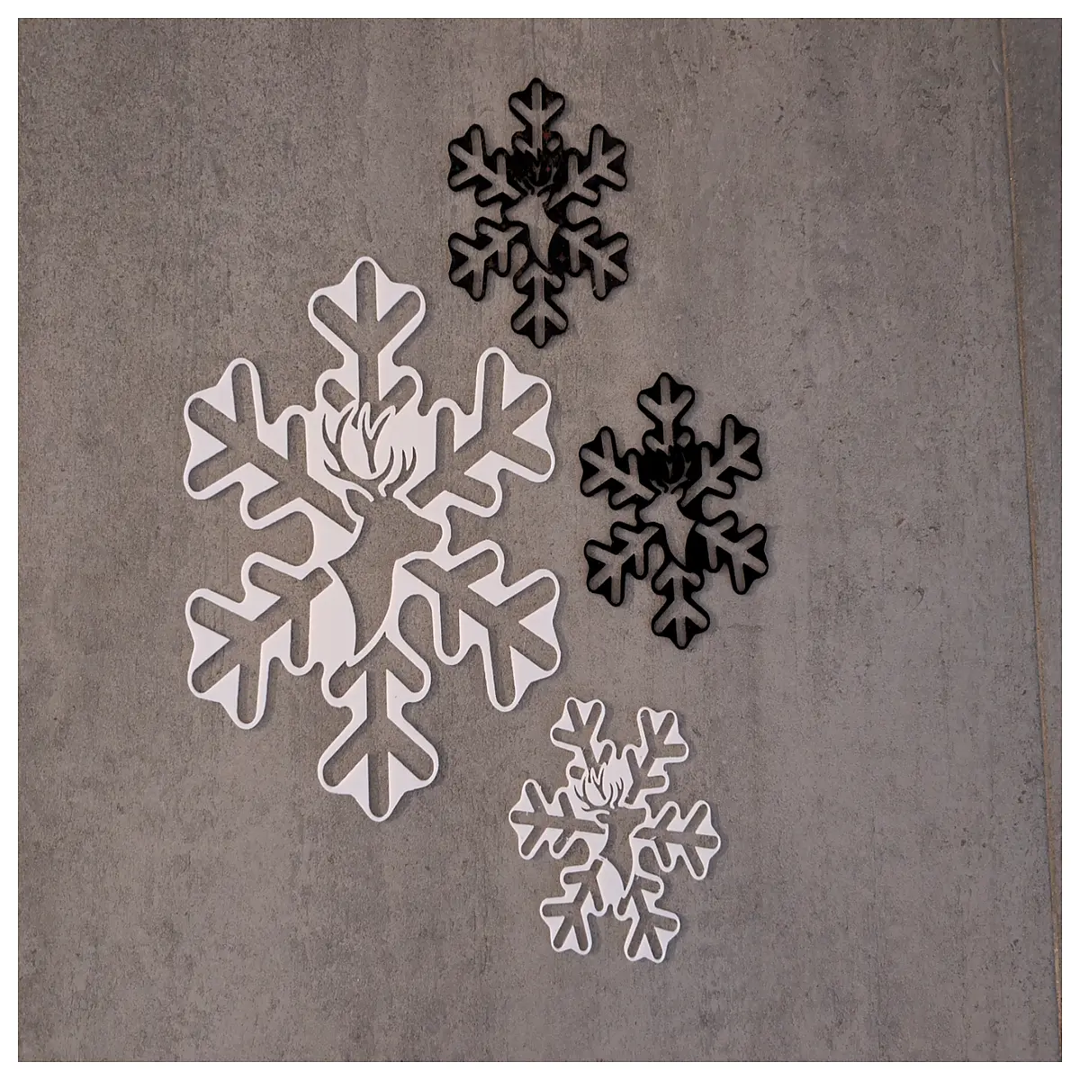 snowflake reindeer ornament christmas tree hanging decoration holiday party decor