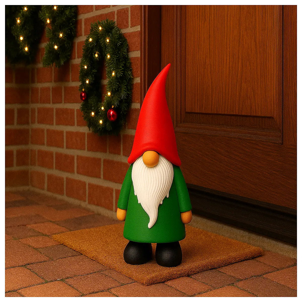 mixed material gnome decorations for christmas tree rustic elf figurines holiday home decor accents
