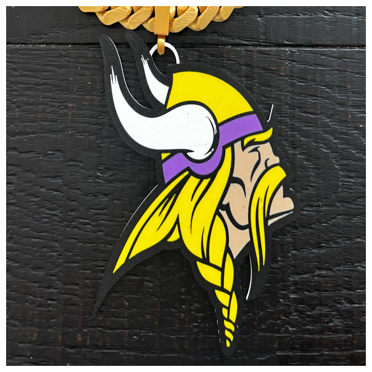 minnesota vikings chain necklace team colors gold silver gear championship jewelry