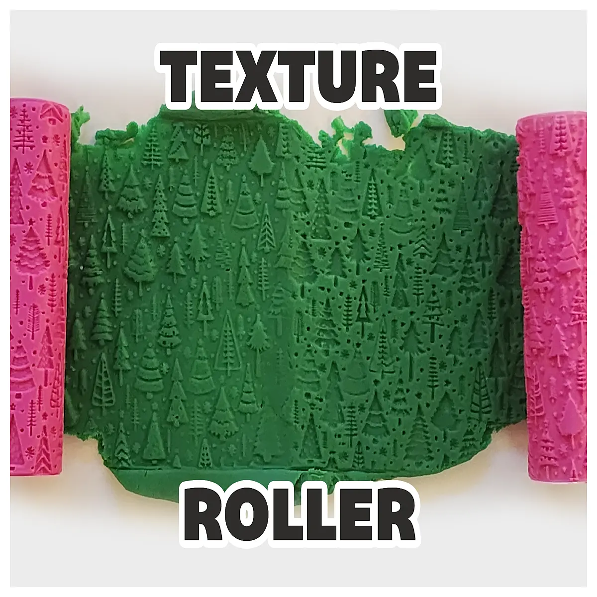 v150 texture roller stamp for christmas tree bark effect diy craft wood grain pattern tool