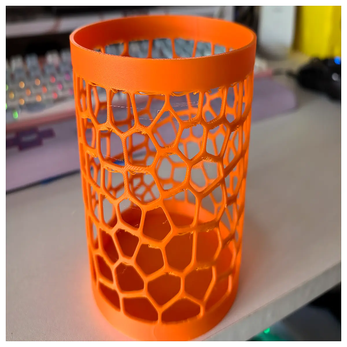 geometric desk organizer mesh pen holder modern office supplies stationery men women