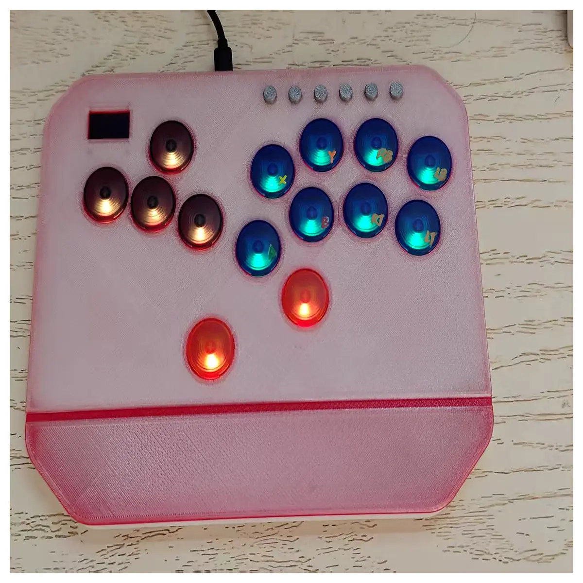 hitbox arcade controller for fighting games mini fight stick with 8 way joystick and 6 buttons usb wired pro gaming pad for pc ps4 switch