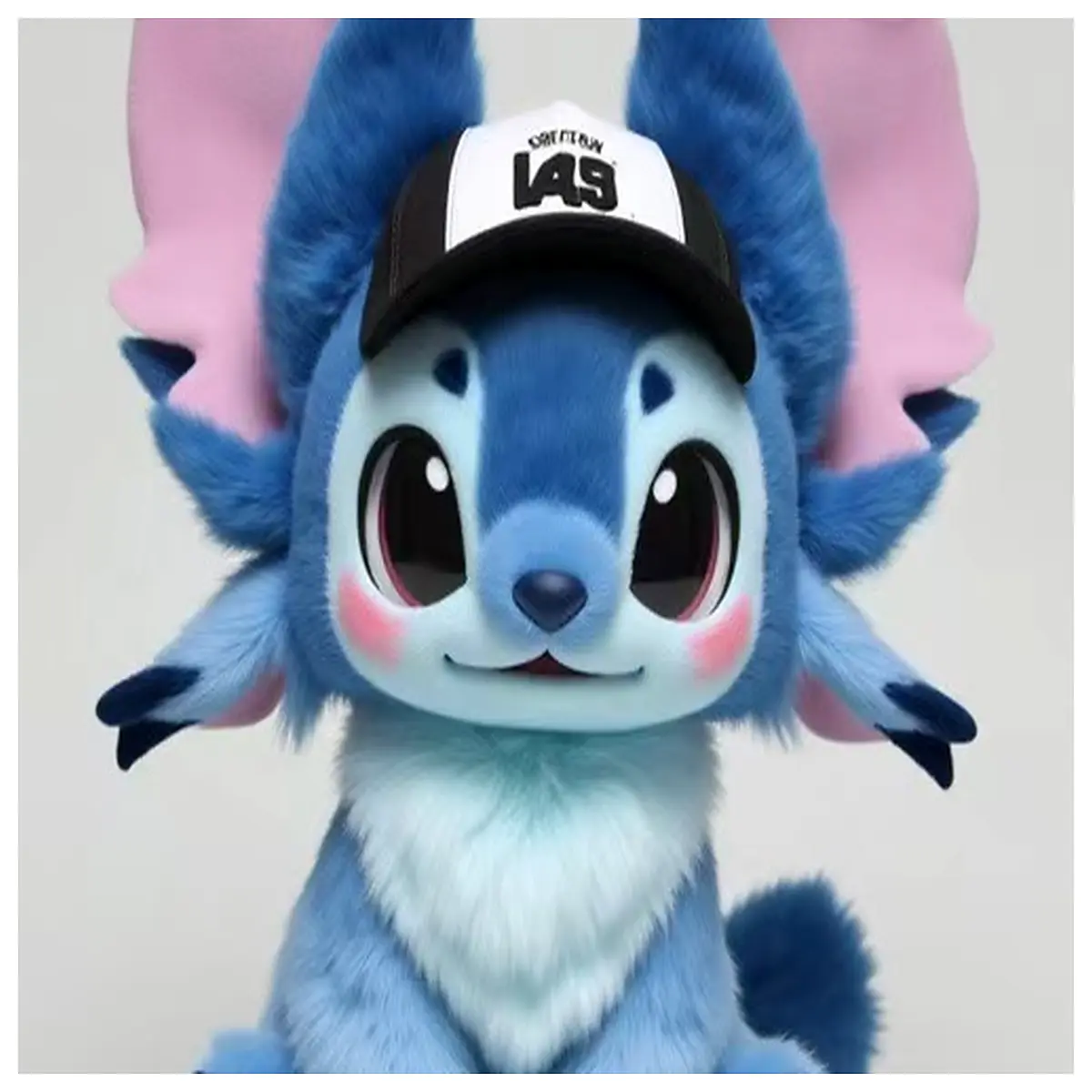 cute stitch plush toy sitting pose desk decor for kids room shelf collectible figure