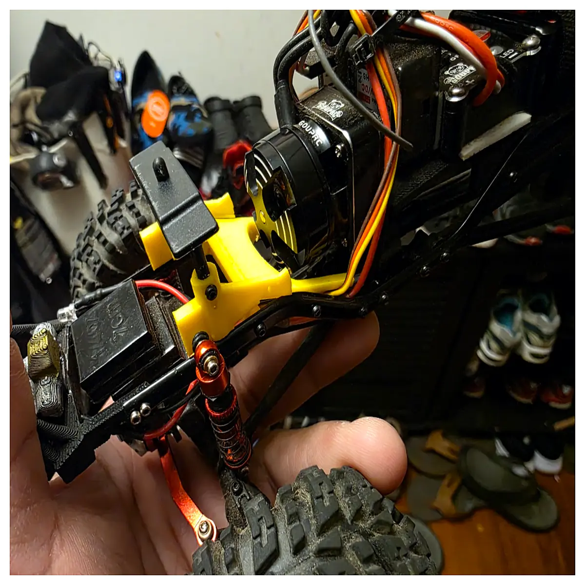 scx24 brushless upgrade shock tower aluminum replacement parts off road crawler suspension components rc car modification accessories