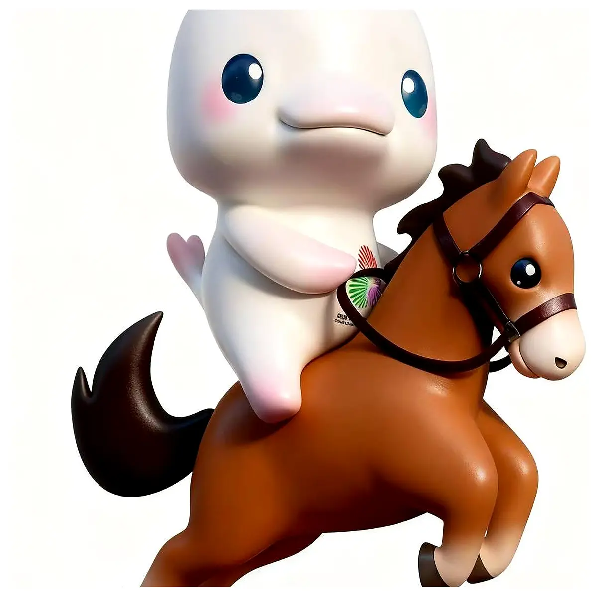 national games mascot plush toy equestrian theme collectible kids home decor