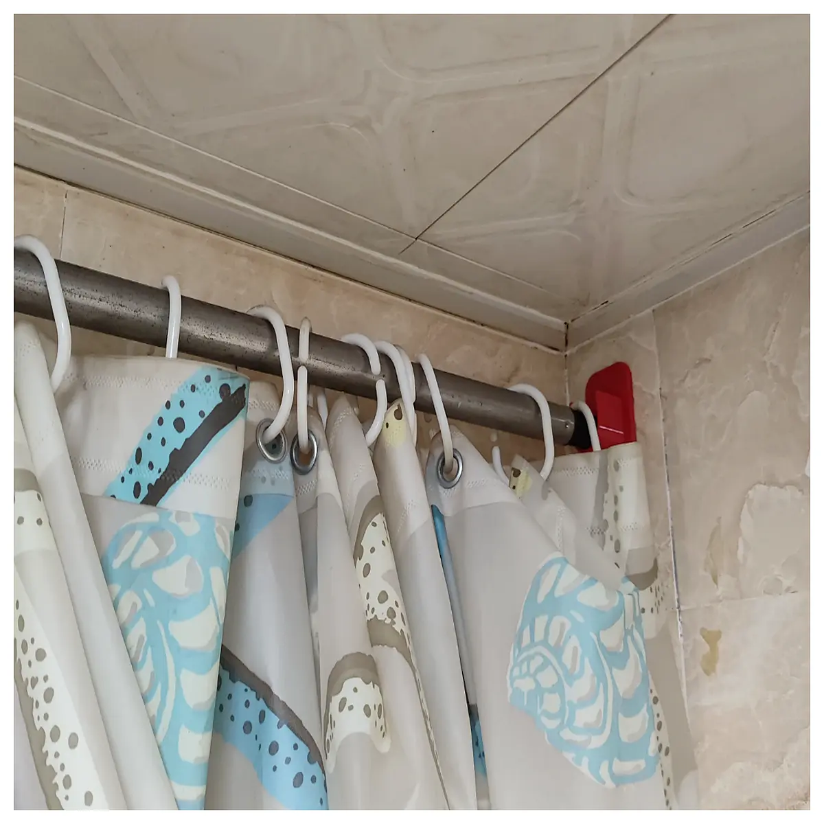 duty tension shower curtain rod holder wall mount brackets for tub and shower