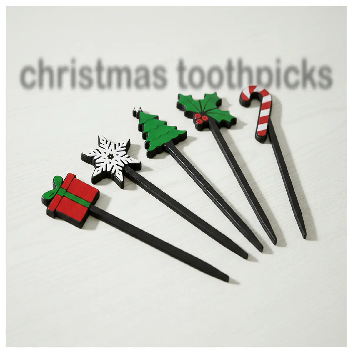 christmas toothpicks festive holiday party appetizer picks decorative wooden sticks for cheese board snacks xmas decor
