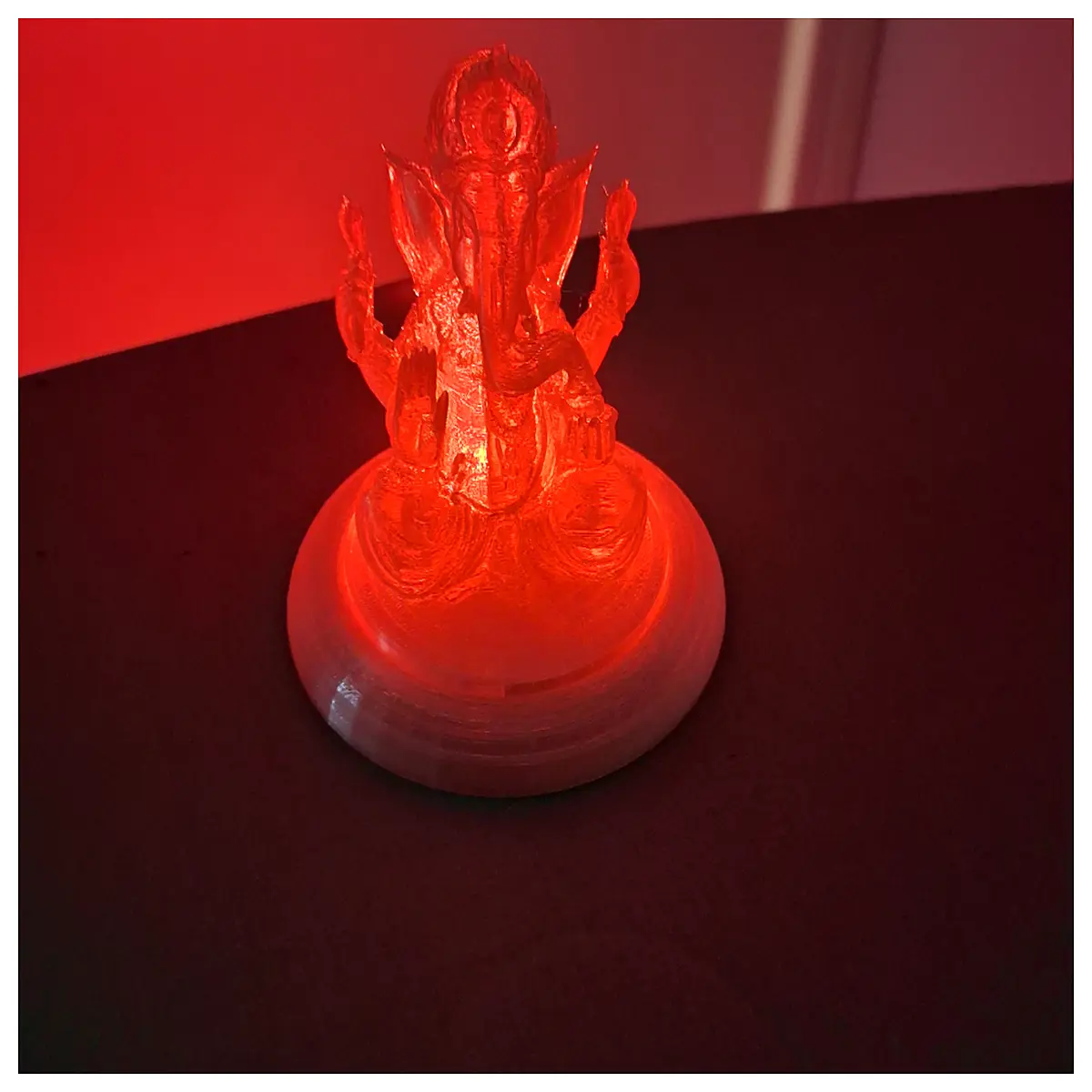ganesha statue hindu deity night spiritual home decor