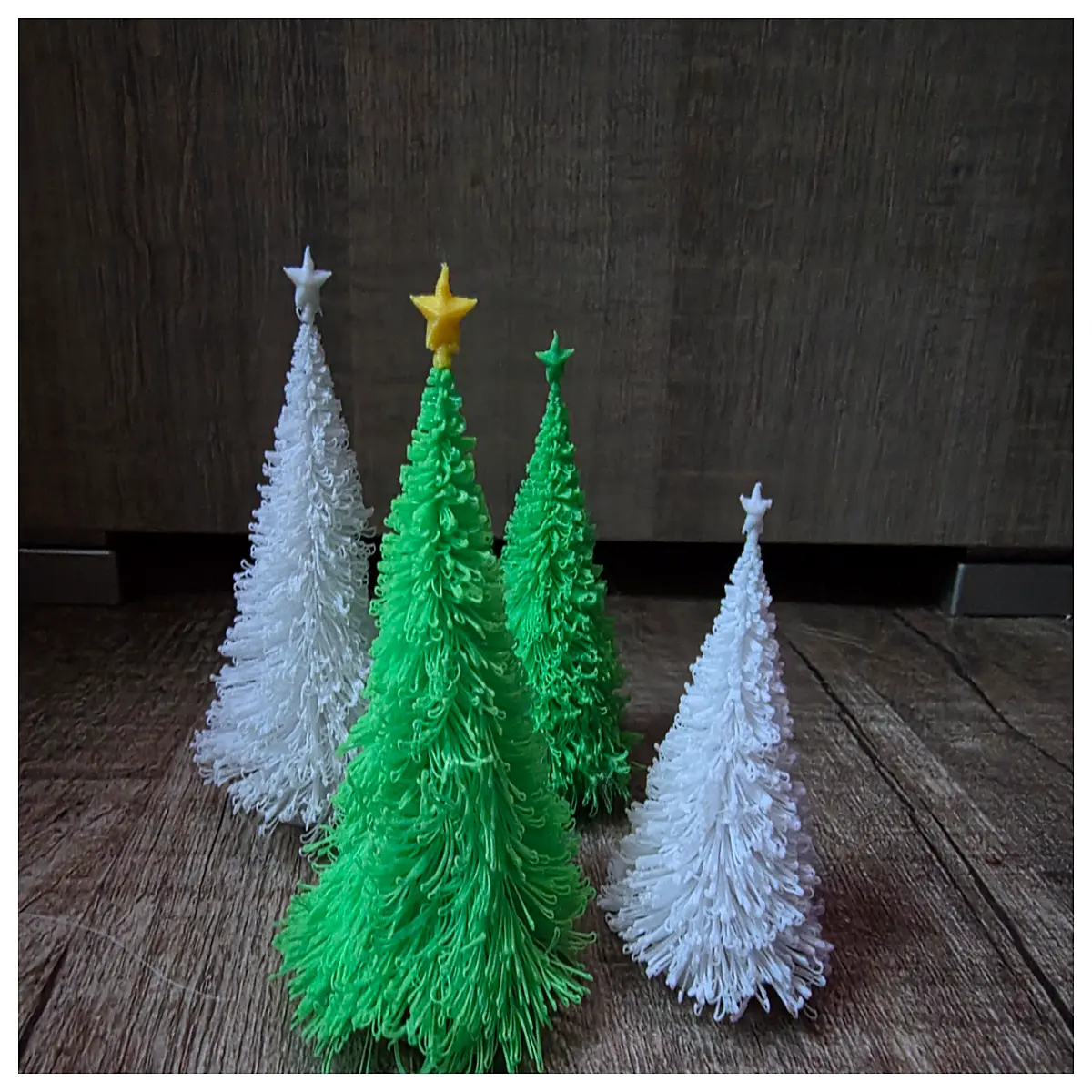 miniature christmas tree figurines for dollhouse tiny holiday decor accents