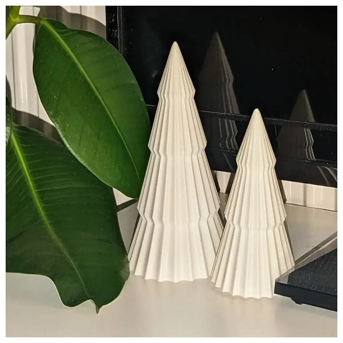 small minimalist christmas tree for apartment modern flocked tabletop decor