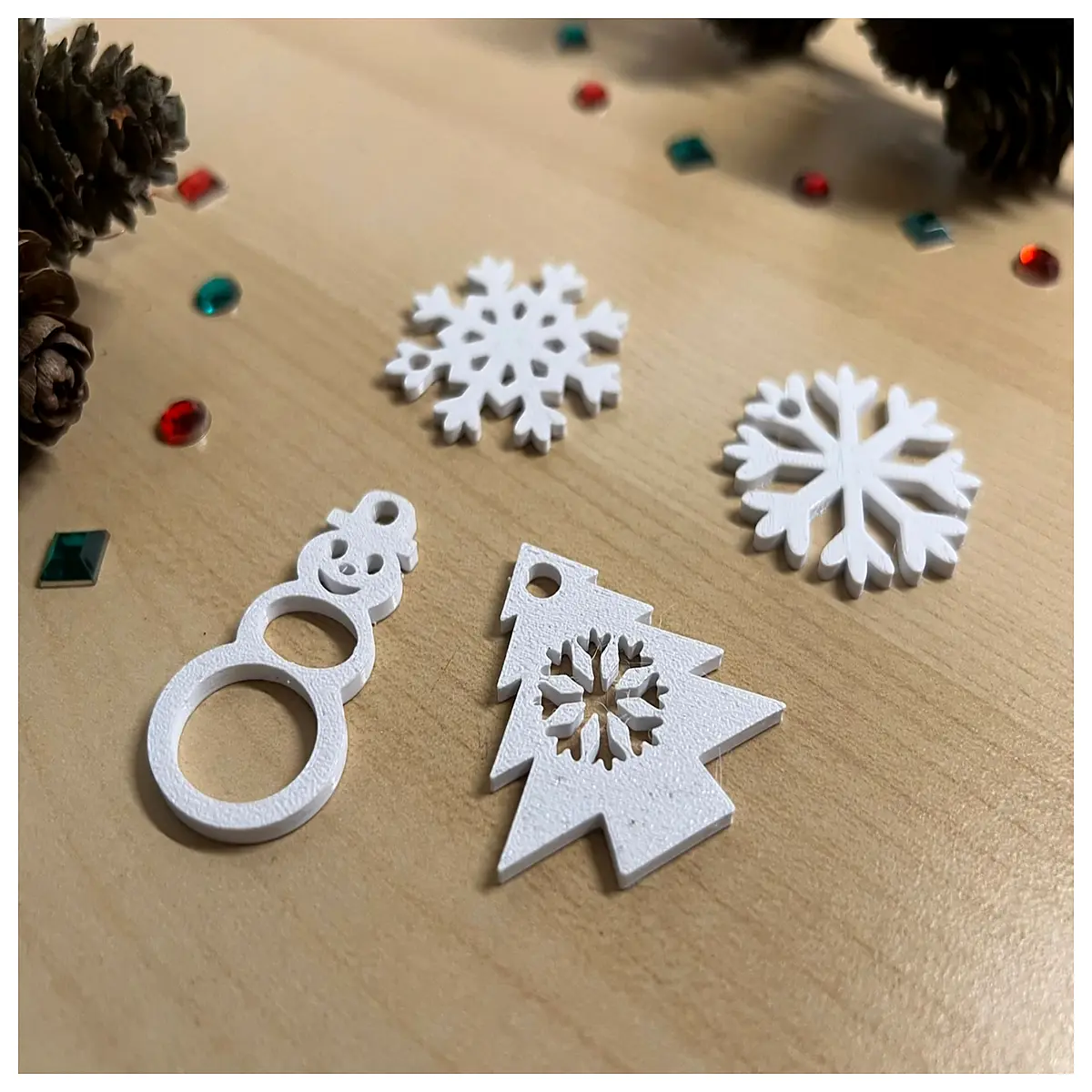 miniature christmas ornaments keychain pendant for bag cute holiday tree decoration small hanging charms
