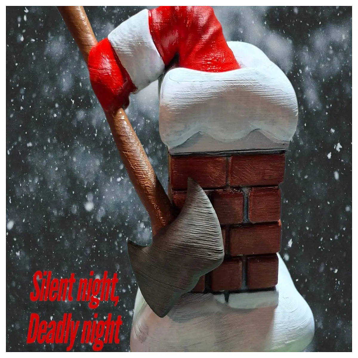 dark humor xmas ornament grumpy santa claus figure creepy holiday decor for goth home