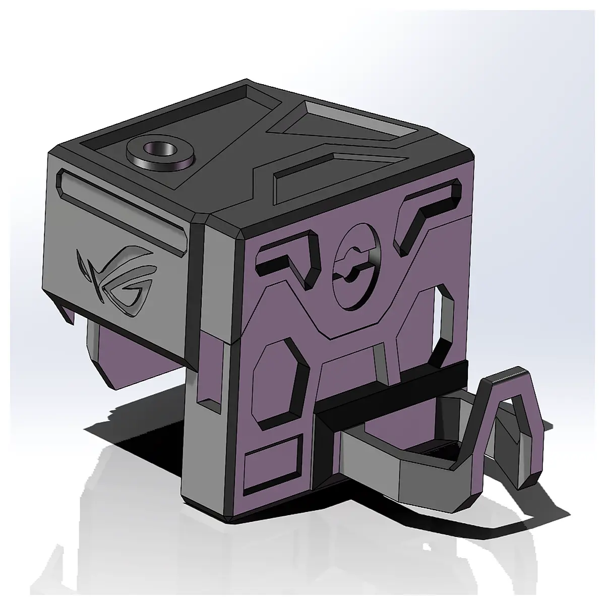 rog nuc vertical mount bracket holder for desktop organization cooling